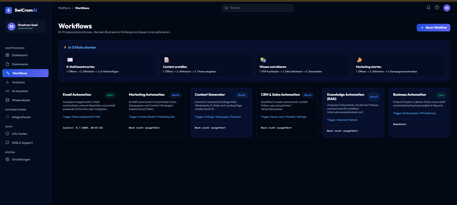 SwiCromAI Workflows