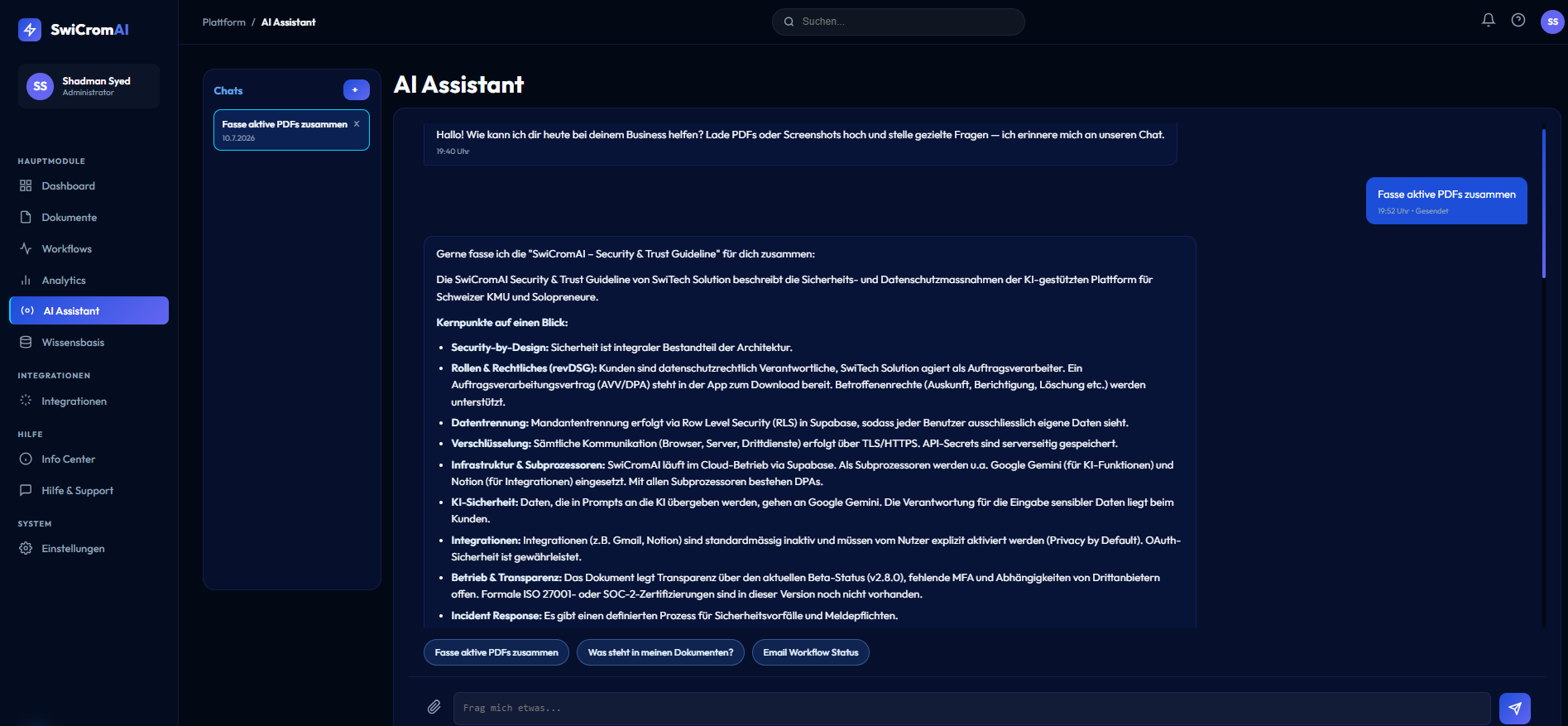 SwiCromAI AI Assistant